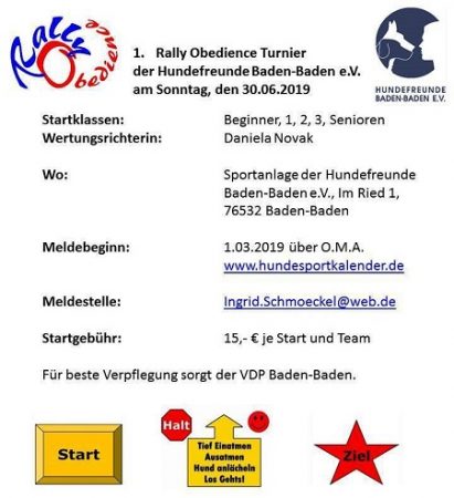 Einladung zum Rally Obedience Turnier – HF Baden-Baden e.V.